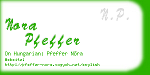nora pfeffer business card